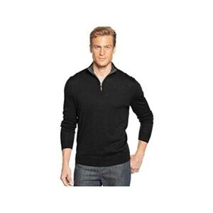Clubroom Mens Navy Heather Mock Quarter-Zip Pullover Sweater Size XXL